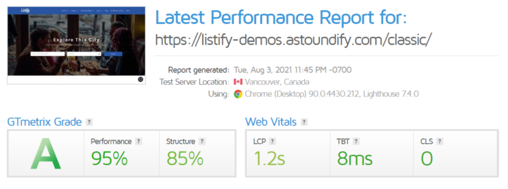 gtmetrix-listify-theme